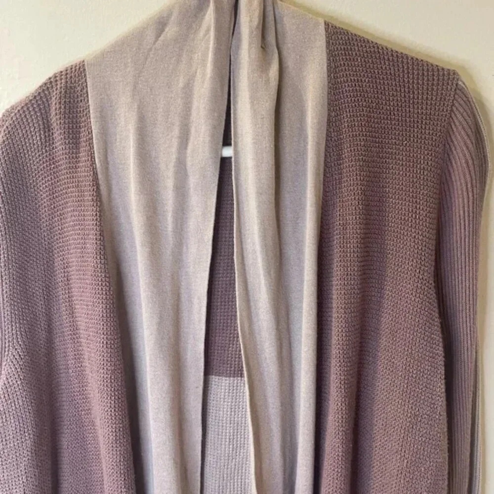 LOGO Lori Goldstein Color Block Cardigan Sweater Size XL